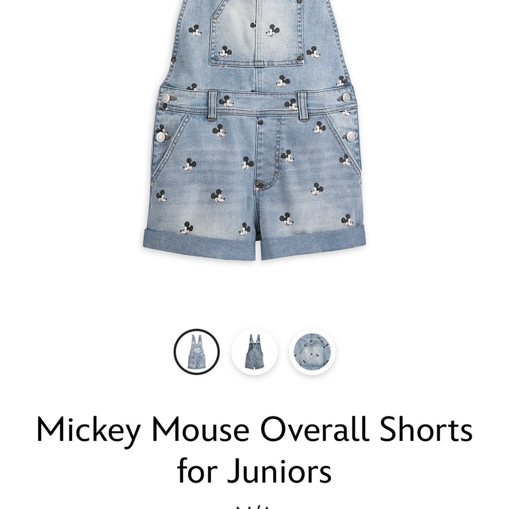 Disney Mickey Mouse Denim Overall Shorts